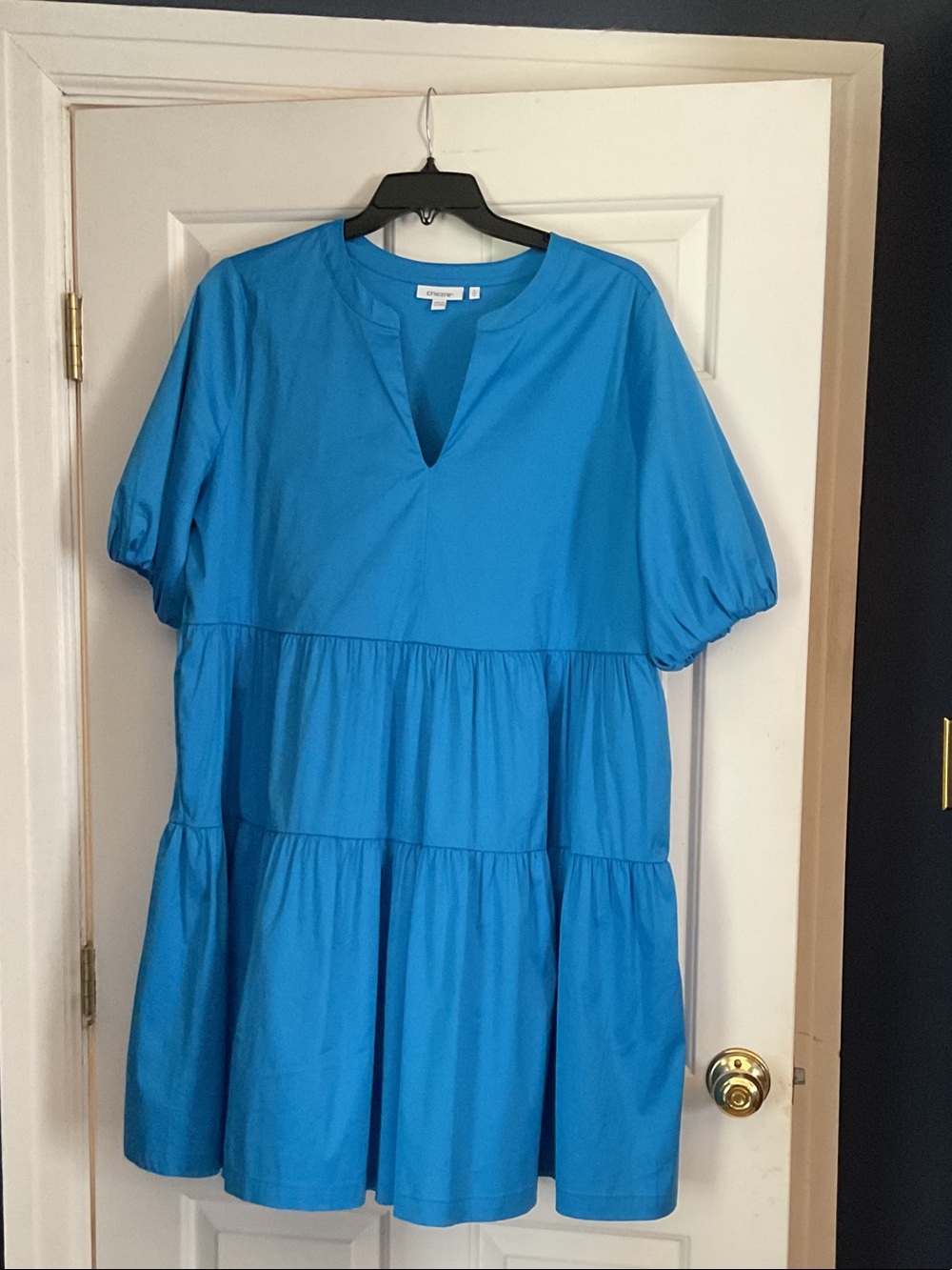Chico's Turquoise Blue Tiered Dress